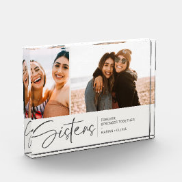 Irmãs Modernas Guardam Duas Fotos Pale Cream