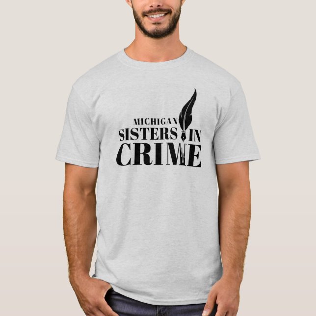 Irmãs na Camiseta da Cinza do Crime (Frente)