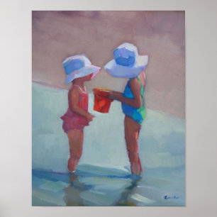 "Irmãs no POSTER x11 dos chapéus de Sun" - 14""