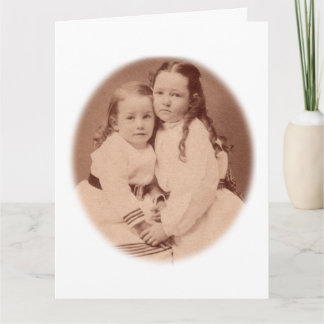 Irmãs Vintage Foto Cartão Postal por From My Desk