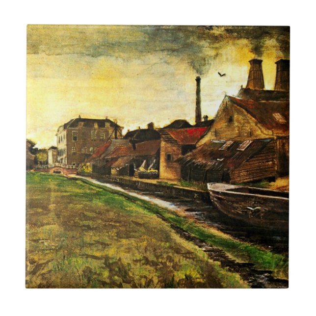 Iron Mill em Haia, por Vincent van Gogh (Frente)