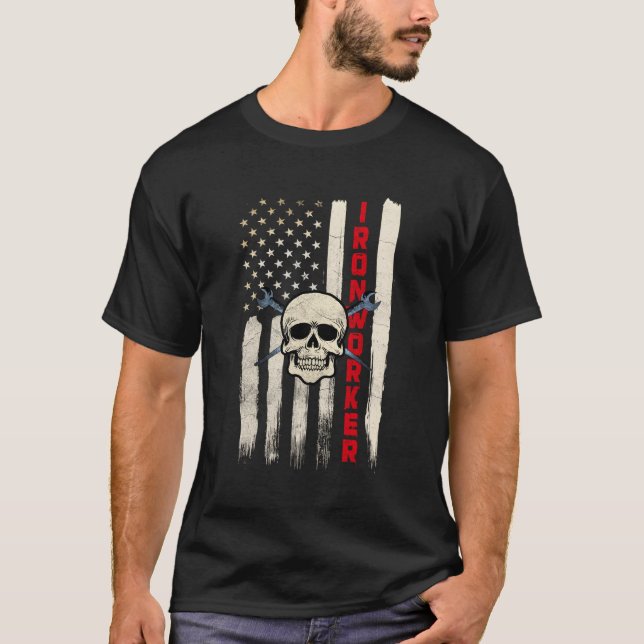 Ironworker Camisas Union Gift Design Na Parte Tras (Frente)