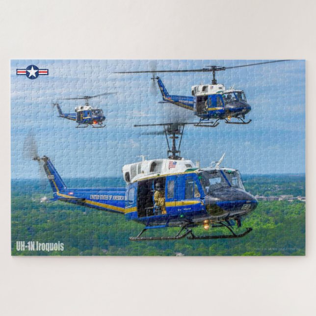 IROQUÓIS UH-1N (20x30 POLEGADAS) Quebra-cabeça de  (Horizontal)