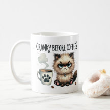 Irritado Antes do Café, Caneca de Café do Gato Mal