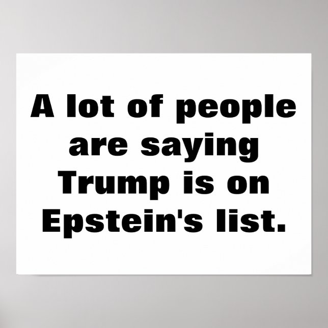 Is Trump on Epstein's list? Poster (Frente)