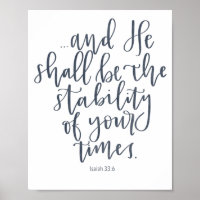 Isaiah 33:6 - Ele Será O Poster De Estabilidade