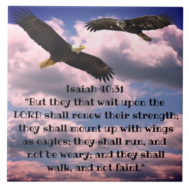 ISAIAH 40:31 CERAMIC TILE (Frente)