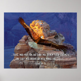 Isaiah 40: 31 Eagle Scripture Poster