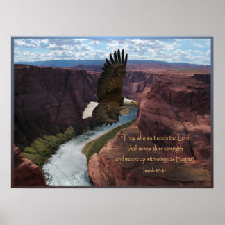 Isaiah 40:31 Poster das Escrituras da Águia