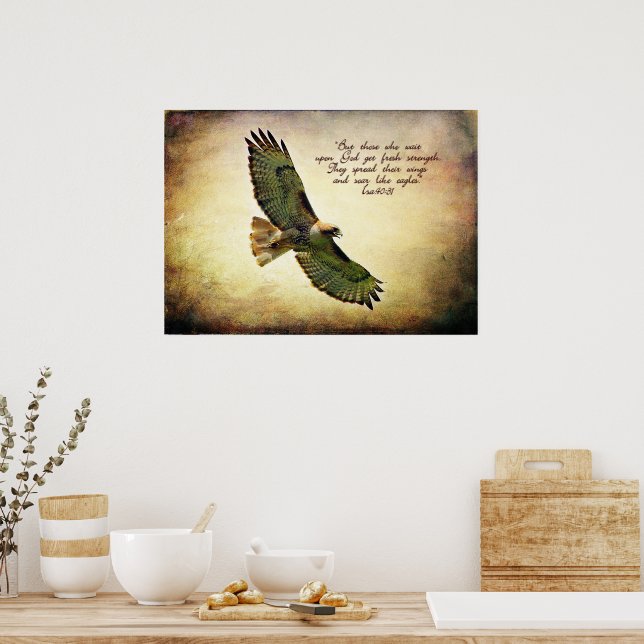 Isaiah 40:31 Poster Inspiracional (Cozinha)