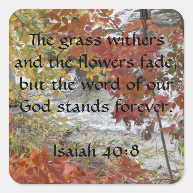 Isaiah 40:8 adesivos (Frente)