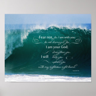 Isaiah 41 10 Bíblia Verso Poster