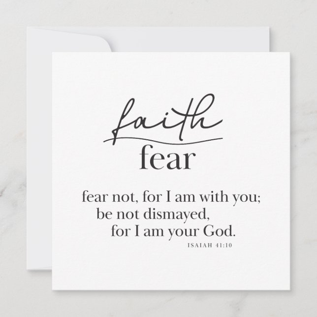 ISAIAH 41:10 - Cartão de Nota Personalizado (Frente)