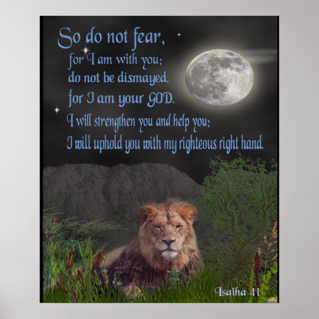 Isaiah 41: 10 poster cristãos (Frente)