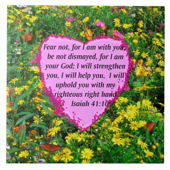 ISAIAH 41:10 WILDFLOWER PHOTO DESIGN (Frente)