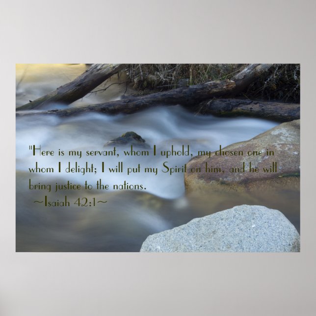 Isaiah 42:1 Poster (Frente)