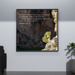 Isaiah 43:19 Arte de Parede KJV – Poster de Escrit