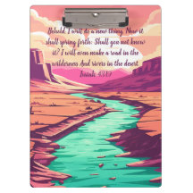Isaiah 43:19 Prancheta Rio Deserto 