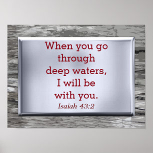 Isaiah 43:2 - impressão de arte