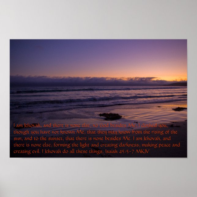 Isaiah 45:5-7 poster (Frente)