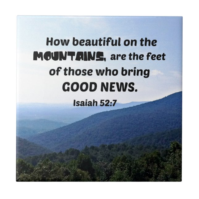 Isaiah 52:7 Como são bonitos nas montanhas (Frente)