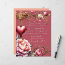 Isaiah 53:5 Cartão de Escritura de Curamento | Aqu
