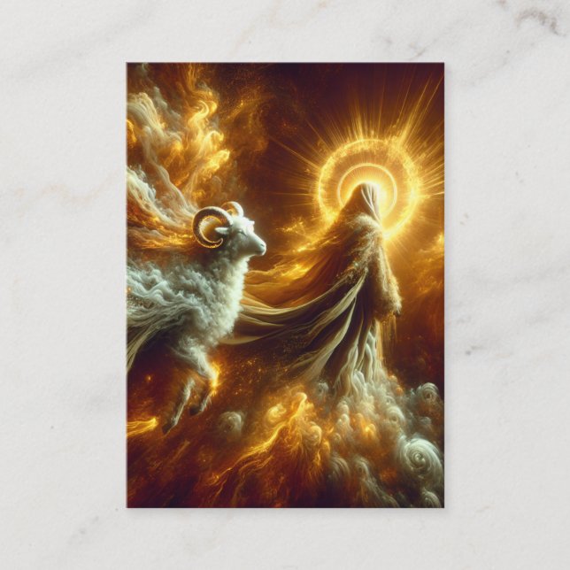 Isaiah 53:6-7 Cartões KJV - Lamb para o abate (Frente)