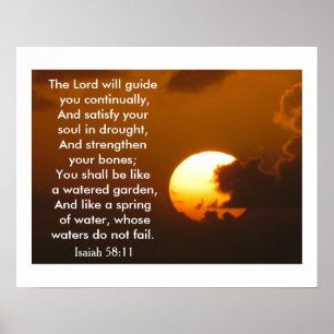 Isaiah 58:11 - poster de arte