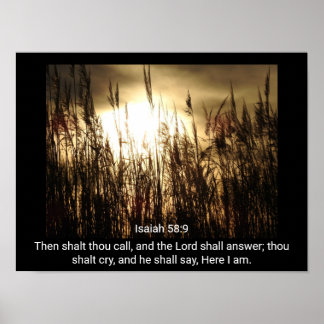 Isaiah 58:9 - Aqui estou eu - Art Impressão