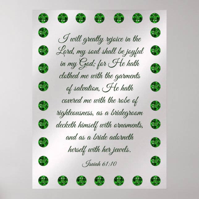 Isaiah 61:10 Poster (Frente)