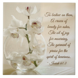 Isaiah 61:3 Beauty for Ashes, Bible Verse, Orchid