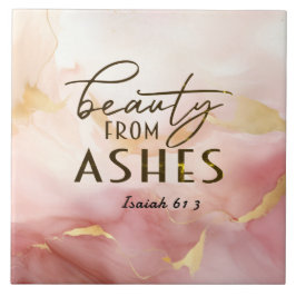 Isaiah 61 3 Beleza da Bíblia Ashes Verse Pink