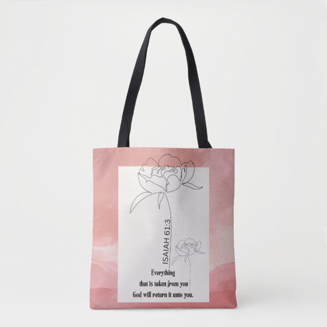 Isaiah 61:3 Floral Faith Tote (Frente)