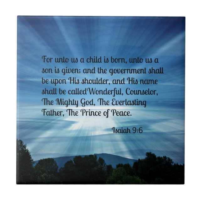 Isaiah 9:6 Para nós, uma criança é nascer... (Frente)