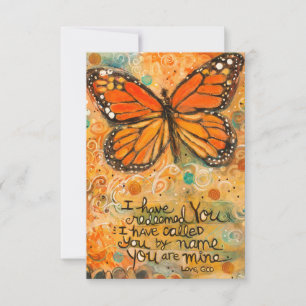 Isaiah Prayer Card com borboleta
