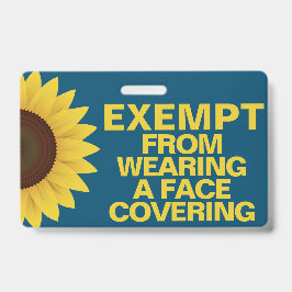 Isento Da Cobertura De Rosto Crachá De Girassol