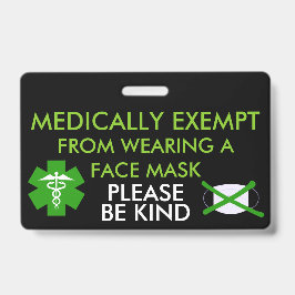 Isento Médico Do Crachá De Máscaras