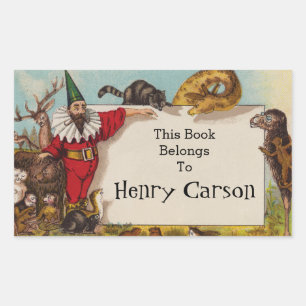 Isidore, o Elf e o adesivo do livro dos animais