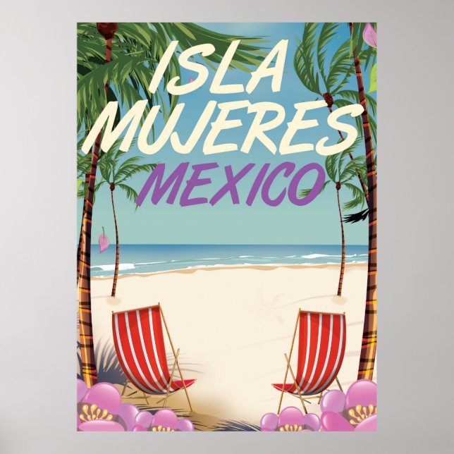 Isla Mujeres Mexico Beach poster (Frente)