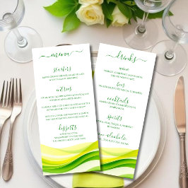 Island Citrus Green and Yellow Dinner and Bar Menu