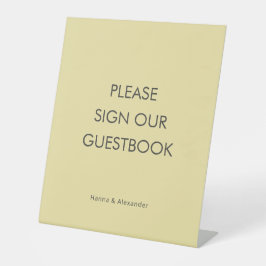 Island Citrus Yellow Wedding Guest Book Sign
