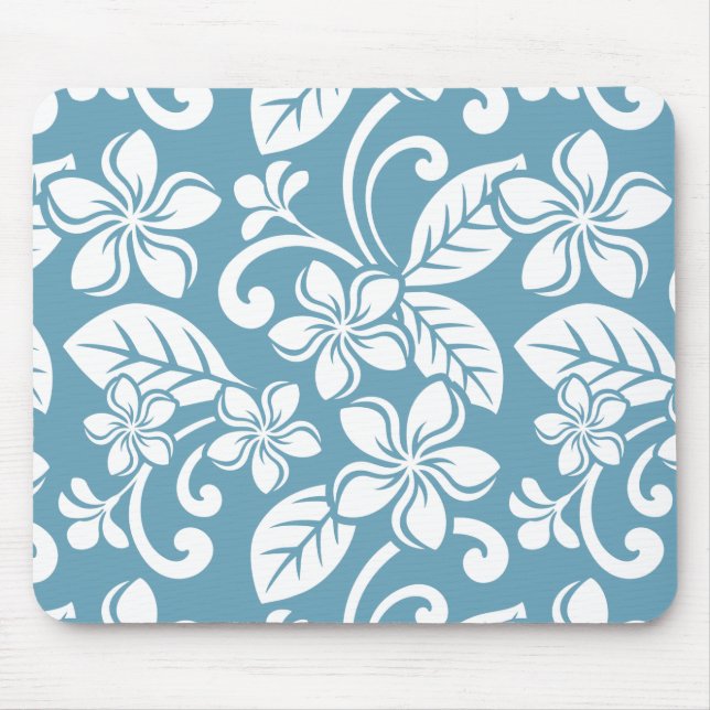 ISLAND PLUMERIA (SLATE BLUE) Mousepad (Frente)