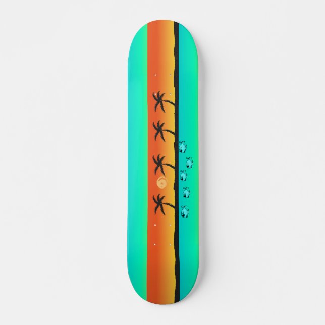Island Sunset Skateboard (Frente)