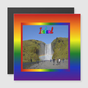 Islândia Rainbow Waterfall Magnet