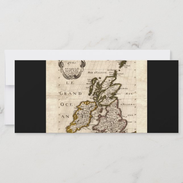 Isles Britaniques - 1700 Nicolas Fils Sanson Map (Frente)