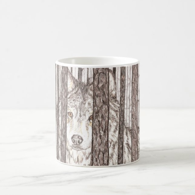 Isolamento da caneca do café do lobo (Centro)