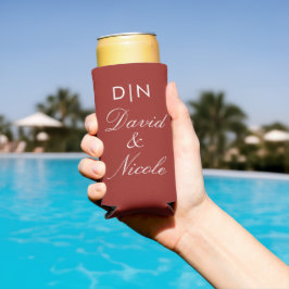 Isolante de Lata Vermelho Personalizado com Texto