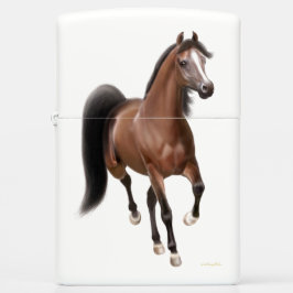 Isqueiro árabe de Zippo do cavalo da baía elegante