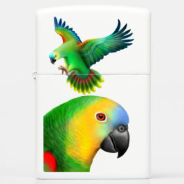 Isqueiro fronteado azul de Zippo do papagaio de