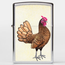 Isqueiro pequeno resoluto de Zippo do galo